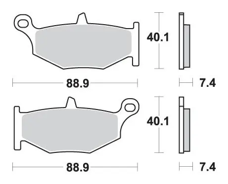 SBS KLOCKI HAMULCOWE KH419 STREET PERFORMANCE SINTER KOLOR ZŁOTY PASUJE DO SUZUKI GSX-R 600/750/1000/1300, DL1000 V-STROM TYŁ Tylko dziś