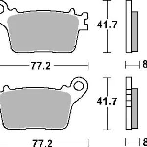 Super okazja SBS KLOCKI HAMULCOWE KH436 STREET STANDART CERAMIC KOLOR CZARNY PASUJE DO HONDA CBR600/1000, SUZUKI GSX-R600/750/1000/, YAMAHA R1, KAWASAKI ZX-10R TYŁ