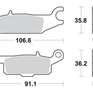 SBS PROMOCJA KLOCKI HAMULCOWE KH443 OFF-ROAD SINTER YAMAHA YFM 550 GRIZZLY ‘09-‘16, YFM 700 GRIZZLY ‘07-‘17, 09-‘14 KOLOR ZŁOTY Szybka wysyłka
