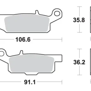 SBS PROMOCJA KLOCKI HAMULCOWE KH444 OFF-ROAD SINTER YAMAHA YFM 550 GRIZZLY ‘09-‘16, YFM 700 ‘07-‘17, YFM 250 RAPTOR ‘09-‘14 KOLOR ZŁOTY Szybka wysyłka