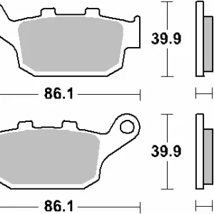 SBS KLOCKI HAMULCOWE KH496 STREET PERFORMANCE SINTER KOLOR ZŁOTY PASUJE DO HONDA CBR250/300/650, CB500/650, CRF1000 TYŁ Ograniczona ilość