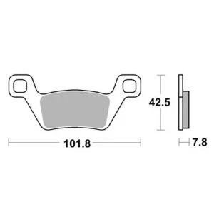 Rabat SBS PROMOCJA KLOCKI HAMULCOWE KH600 OFF-ROAD SINTER PRZÓD KYMCO MXU 500 ‘09-‘14, MXU 550 ‘10-‘21, MXU/UXV 700 ‘13-‘21 KOLOR ZŁOTY
