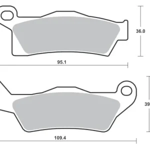Tylko do końca tygodnia SBS PROMOCJA KLOCKI HAMULCOWE KH617 OFF-ROAD RACING SINTER KOLOR ZŁOTY CAN-AM OUTLANDER 800 / 1000 12-, RENEGADE 1000 12-, PRAWY PRZÓD / TYŁ
