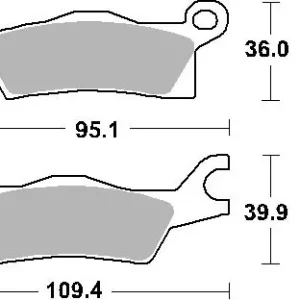 SBS PROMOCJA KLOCKI HAMULCOWE KH618 OFF-ROAD RACING SINTER KOLOR ZŁOTY CAN-AM OUTLANDER 800 / 1000 12-, RENEGADE 1000 12-, LEWY PRZÓD Nowość