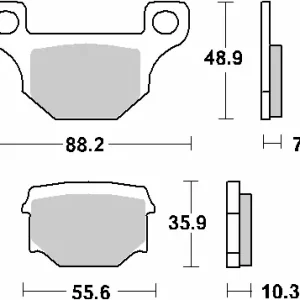 Ograniczona ilość SBS KLOCKI HAMULCOWE KH93 STREET STANDART CERAMIC KOLOR CZARNY