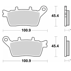 Nowy SBS KLOCKI HAMULCOWE KH STREET PERFORMANCE (EXCEL) SINTER KOLOR ZŁOTY YAMAHA MXT NIKEN / NIKEN GT ‘18-‘24, TRACER 9 GT ‘23-‘24 (OEM BD5-25806-00-00)