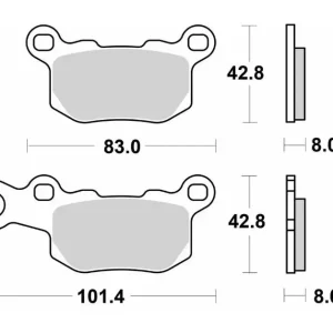 SBS PROMOCJA KLOCKI HAMULCOWE KH685 OFF-ROAD SINTER KOLOR ZŁOTY TYŁ PRAWY CAN-AM DEFENDER/TRAXTER 800 ‘17-‘23, CAN-AM DEFENDER/TRAXTER 976 ‘17-‘23 Dostępne od ręki