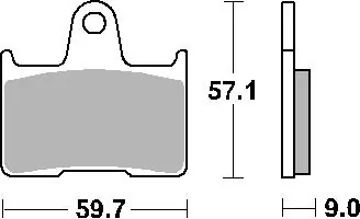 Bestseller SBS PROMOCJA KLOCKI HAMULCOWE KH254 STREET STANDART CERAMIC KOLOR CZARNY PASUJE DO SUZUKI GSXR ‘04-‘06 TYŁ