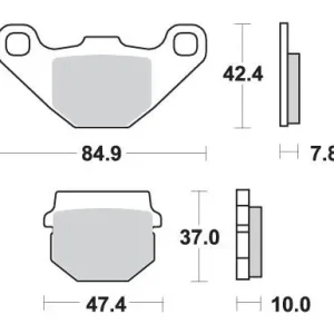 SBS WYPRZEDAŻ KLOCKI HAMULCOWE KH83/2 STREET CERAMIC KOLOR CZARNY (548HF) PASUJE DO KAWASAKI KMX125 PRZÓD Dodaj do koszyka