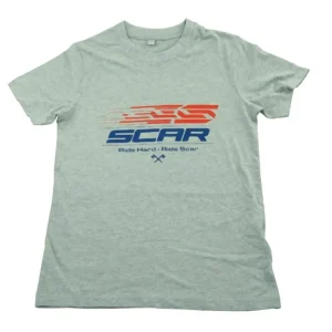Nowość SCAR RACING WYPRZEDAŻ KOSZULKA T-SHIRT Z LOGIEM SCAR KOLOR SZARY ROZMIAR S