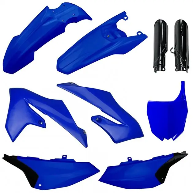 Komplet plastików (FULL KIT) z tablicą przednią i osłonami amortyzatorów Yamaha YZ 65 Niebieski OEM Polisport 91342 Premium