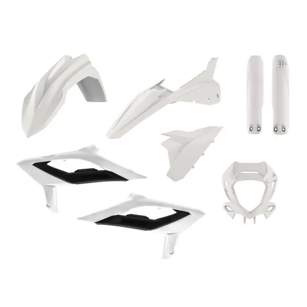 Komplet plastików (FULL KIT) z osłoną lampy i osłonami amortyzatorów Beta RR 2T/4T Biały Polisport 91316 Do wyczerpania zapasów