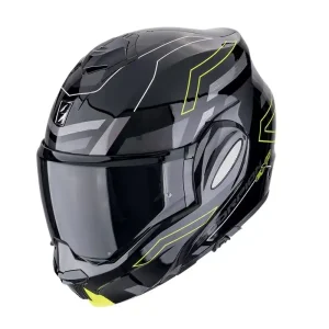 Bestseller SCORPION KASK SZCZĘKOWY (SZCZĘKA DO TYŁU) EXO-TECH EVO CONQUER BLACK/NEON YELLOW KOLOR CZARNY/ŻÓŁTY FLUO ROZMIAR XL