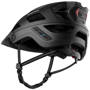 Popularny SENA KASK ROWEROWY M1 TRIAL Z WBUDOWANYM INTERKOMEM BLUETOOTH 4.1 DO 900M ORAZ TYLNĄ LAMPKĄ LED ROZMIAR M ( 55-58 CM ) KOLOR CZARNY (EL)
