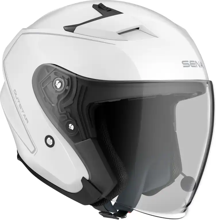 Niska cena SENA ZZZZ KASK OUTSTAR Z INTERKOMEM BLUETOOTH 3.0 DO 800M ORAZ BLENDĄ ROZMIAR S KOLOR BIAŁY (EL) - WYPRZEDAŻ - STD CENA 899,-