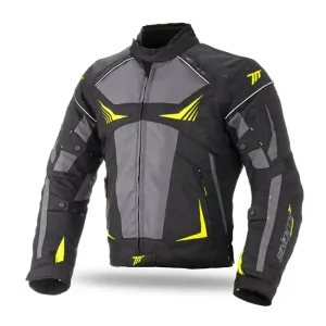 SEVENTY DEGRESS WYPRZEDAŻ KURTKA TEKSTYLNA MĘSKA KRÓTKA (2W1) MODEL SD-JR55 RACING KOLOR CZARNY/ŻÓŁTY FLUO ROZMIAR L Nowy