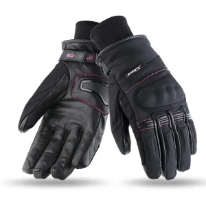 Premium SEVENTY DEGRESS WYPRZEDAŻ RĘKAWICE DAMSKIE SKÓRZANO-TEKSTYLNE KRÓTKIE DŁUGIE MODEL SD-C31 WINTER URBAN KOLOR CZARNY ROZMIAR L