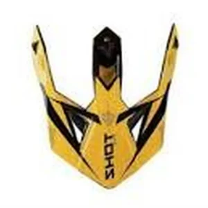 SHOT RACING (2021 WYPRZEDAŻ) DASZEK DO KASKU LITE CORE BLACK YELLOW GLOSSY KOLOR CZARNY/ŻÓŁTY Taniej