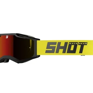 Tylko do końca tygodnia SHOT RACING GOGLE IRIS 2.0 SOLID YELLOW MATT KOLOR CZARNY/ZÓŁTY MAT SZYBKA ZŁOTE LUSTRO