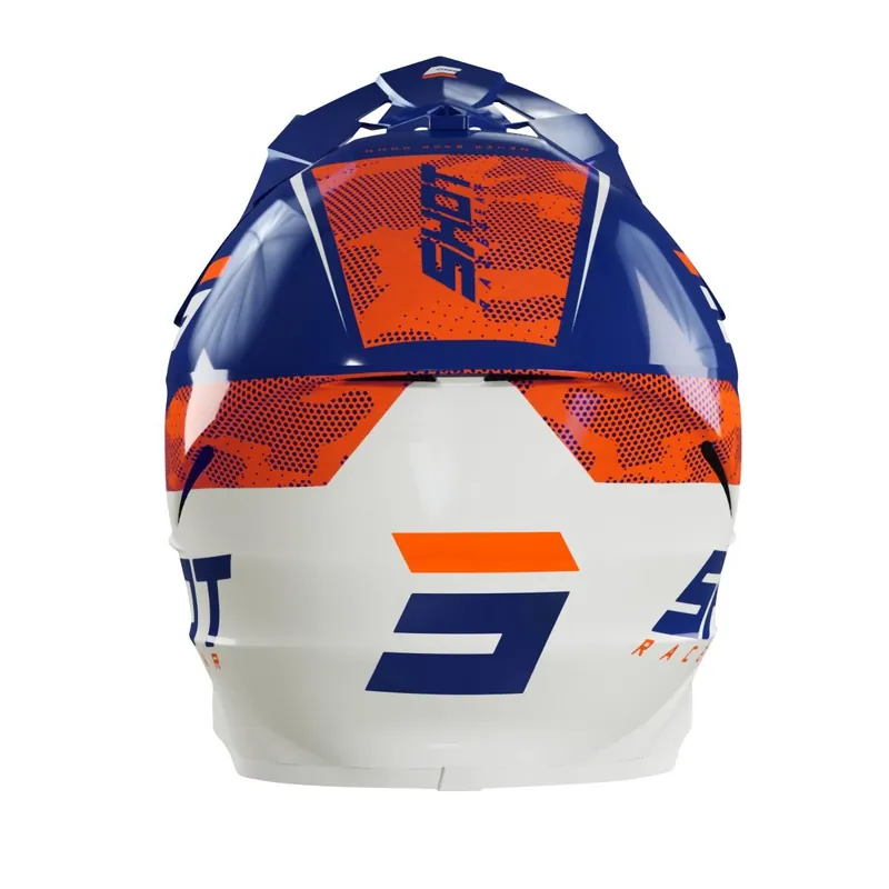 Łatwy zwrot SHOT RACING WYPRZEDAŻ KASK MOTO FURIOUS CAMO NAVY ORANGE GLOSSY KOLOR NIEBIESKI/BIAŁY/POMARAŃCZOWY ROZMIAR M