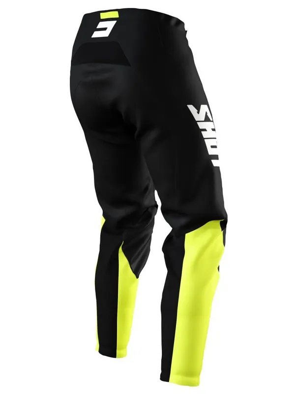 SHOT RACING WYPRZEDAŻ SPODNIE MOTO DEVO RAW BURST NEON YELLOW KOLOR CZARNY/ŻÓŁTY/BIAŁY ROZMIAR 26 Taniej