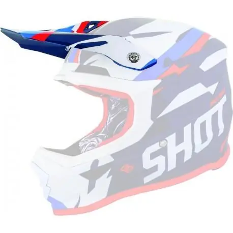 Bestseller SHOT RACING WYPRZEDAŻ CZĘŚCI DASZEK (PEAK) DO KASKU FURIOUS SCORE BLUE/NEON ORANGE KOLOR NIEBIESKI/POMARAŃCZOWY FLUO