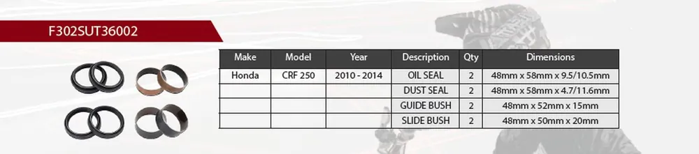 Kup online SHOWA 2024/07 ZESTAW NAPRAWCZY AMORTYZATORA PRZEDNIEGO HONDA CRF 250 ‘10-‘14 (USZCZELNIACZE OLEJOWE X 2, PYŁOWE X 2, PANEWKI X 4) (SERVICE KIT) (ZAWIESZENIE 48MM)