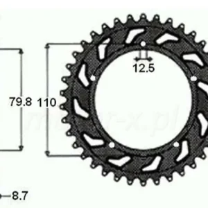 SUNSTAR ZĘBATKA TYLNA 334 43 HONDA VT 500 ‘84-‘86, CBX 550 ‘82-‘86, CBR 600 ‘87-‘90, CBR 1000 ‘87-‘00, VF 750 ‘83-‘85, VF 1000 ‘84-‘86, CB 1000 ‘93-‘98, CBX 1000 ‘80-‘82, CB 900 ‘79-‘84 (33443JT) (ŁAŃC. 530) Oferta czasowa