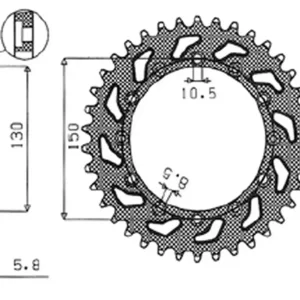 SUNSTAR ZĘBATKA TYLNA 4309 43 YAMAHA WR 250F ‘11-‘19, HONDA XL 600 ‘85-‘88, SLR 650 ‘97-‘01, FX 650 VIGOR ‘99-‘03, NX 250 DOMINATOR ‘88-‘93, XL/XR 250/350 ‘84-‘87, GILERA RC 600 ‘89-‘93 (430943JT) (ŁAŃC. 520) Kup online