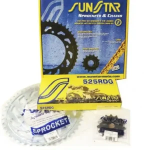 SUNSTAR ZESTAW NAPĘDOWY BMW S1000 RR 1000 ‘12-‘15, S 1000RR ABS ‘14-‘18 PLUS ZŁOTY (17/45/118) (DO 1100CC XW RING) (SUN43217/SUN1-4467-45/SS525RRR1-118G) - ZASTĘPUJE K525RTG102 Darmowy zwrot
