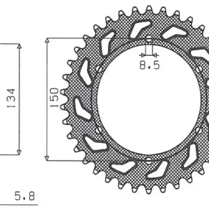 Darmowy zwrot SUNSTAR WYPRZEDAŻ ZĘBATKA TYLNA 489 47 KAWASAKI KX/KXF `84-‘20 (JTR460.47) (ŁAŃC. 520) (48947JT)