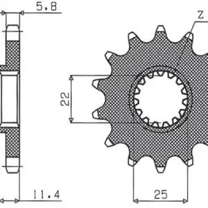 SUNSTAR ZZZZ ZĘBATKA PRZEDNIA 1252 17 KTM LC4 400/600/620/640/690 (JTF1902.17) (ŁAŃC. 520) (125217JT) Dodaj do koszyka