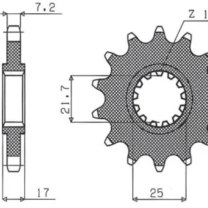 Wyprzedaż SUNSTAR ZĘBATKA PRZEDNIA 2041 15 HONDA CB 500 ‘94-‘03, CBF 500 ‘04-‘08 (JTF297.15) (ŁAŃC. 525) (204115JT)