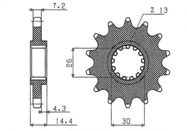 SUNSTAR ZĘBATKA PRZEDNIA 2047 17 HONDA VFR 750 (RC45) ‘94-00 (JTF1332.17) (ŁAŃC. 525) (204717JT) Promocja