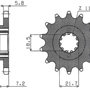 Tylko dziś SUNSTAR ZZZZ ZĘBATKA PRZEDNIA 2067 14 HONDA CRF 250L ‘13-‘15 (JTF1321.14) (ŁAŃC. 520) (206714JT)