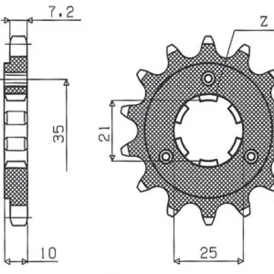 Do wyczerpania zapasów SUNSTAR ZZZZ ZĘBATKA PRZEDNIA 2069 15 SUZUKI DR 650 SE ‘96-‘13, XF 650 (JTF1448.15) (206915JT)