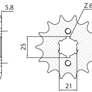 SUNSTAR ZZZZ ZĘBATKA PRZEDNIA 2076 13 YAMAHA XV 125 VIRAGO ‘97-‘01 (JTF1573.13) (ŁAŃC. 520) (207613JT) Cena promocyjna