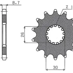 Ograniczona ilość SUNSTAR ZĘBATKA PRZEDNIA 2090 19 TRIUMPH DAYTONA 955/SPRINT ST/SPRINT GT (JTF1180.19) (ŁAŃC. 530) (209019JT)