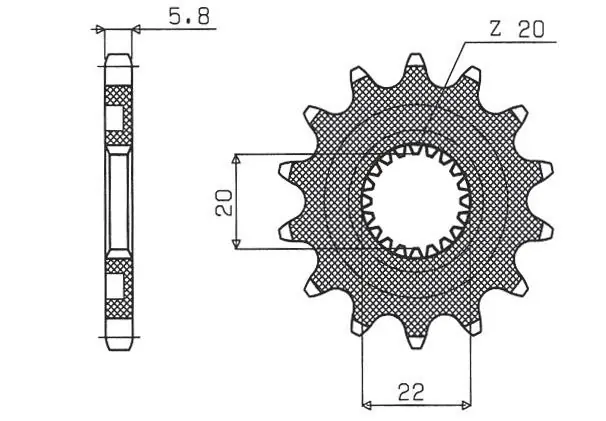 SUNSTAR ZĘBATKA PRZEDNIA 2103 12 YAMAHA YZF 250 ‘01-‘25, WRF 250 ‘01-‘25 (JTF1590.12) (ŁAŃC. 520) (210312JT) Nowy