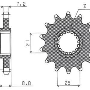 Sprawdź teraz SUNSTAR ZĘBATKA PRZEDNIA 2137 16 KAWASAKI ZX9R ‘02-‘03, Z 1000 ‘03-‘06 (JTF1537.16) (ŁAŃC. 525) (213716JT)