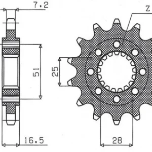 Sprawdź teraz SUNSTAR ZZZZ ZĘBATKA PRZEDNIA 2147 17 KTM 950/990/1190 ‘06-‘13 (JTF1904.17) (ŁAŃC. 525) (214717JT)