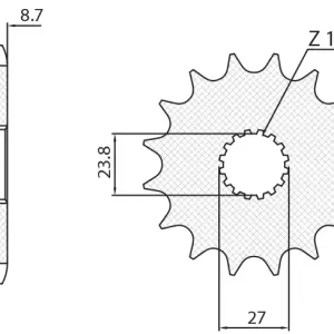SUNSTAR ZĘBATKA PRZEDNIA 2190 17 SUZUKI GSXR 1000 ‘09-‘15, HAYABUSA ‘08-‘15, B-KING ‘08-‘12 (JTF423.17) (ŁAŃC. 530) (219017JT) Szybka wysyłka