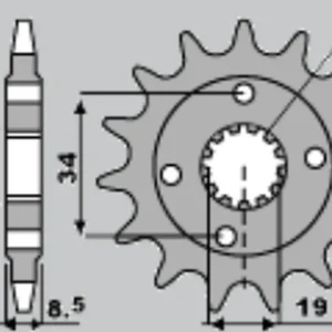 Super okazja SUNSTAR ZZZZ ZĘBATKA PRZEDNIA 2276 15 KTM 390 DUKE ‘13-‘18, 390 RC ‘14-‘18 (JTF1908.15) (ŁAŃC. 520) (227615)