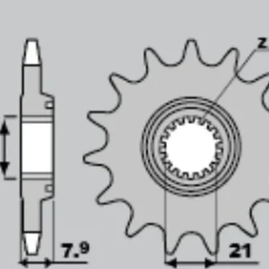 SUNSTAR ZĘBATKA PRZEDNIA 2320 13 HONDA CRF 250R ‘18-‘23 (JTF1344.13) (ŁAŃC. 520) (232013) Cena promocyjna