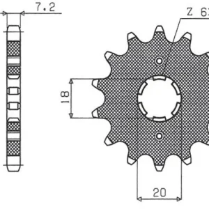 Promocja SUNSTAR ZĘBATKA PRZEDNIA 259 16 HONDA XL 125, NX 125 (JTF259.16) (ŁAŃC. 428) (25916JT)