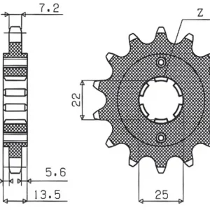 Ograniczona ilość SUNSTAR ZZZZ ZĘBATKA PRZEDNIA 293 15 HONDA XL 600V ‘87-‘88 (PD06) (JTF293.15) (ŁAŃC. 525) (29315JT)
