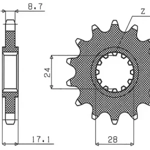 Dostępne od ręki SUNSTAR ZĘBATKA PRZEDNIA 295 15 HONDA CBR 600F ‘87-‘98 (JTF295.15) (ŁAŃC. 530) (29515JT)