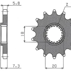 SUNSTAR ZZZZ ZĘBATKA PRZEDNIA 432 13 SUZUKI RM 125 ‘92-‘07, RMZ 250 ‘10-‘12 (JTF427.13) (ŁAŃC. 520) (43213JT) Szybka dostawa