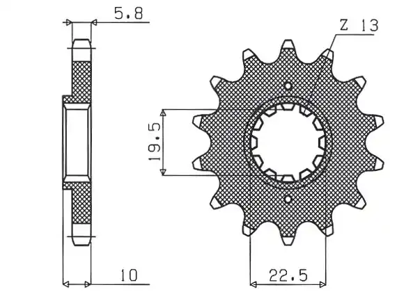 SUNSTAR ZĘBATKA PRZEDNIA 435 14 SUZUKI DRZ 400, DR 350, RM 250 (JTF432.14) (ŁAŃC. 520) (43514JT) Ostatnia szansa