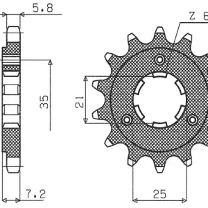 SUNSTAR ZZZZ ZĘBATKA PRZEDNIA 437 16 SUZUKI DR 600/650 (JTF437.16) (ŁAŃC. 520) (43716JT) Kup online
